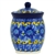 Polish Pottery 5.5" Jar with Lid. Hand made in Poland. Pattern U4744 designed by Maria Starzyk.