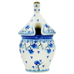 Polish Pottery 7" Honey Jar. Hand made in Poland and artist initialed.