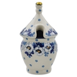 Polish Pottery 7" Honey Jar. Hand made in Poland and artist initialed.