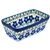 Polish Pottery 6" Rectangular Baker. Hand made in Poland and artist initialed.