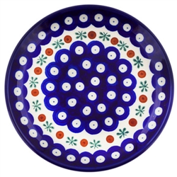 Polish Pottery 6" Bread & Butter Plate. Hand made in Poland and artist initialed.