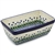 Polish Pottery 8" Loaf Pan. Hand made in Poland and artist initialed.