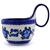 Polish Pottery 14 oz. Soup Bowl with Handle. Hand made in Poland and artist initialed.