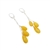 Baltic Amber Sterling Silver Drop Earrings 3" Long