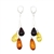 Baltic Amber Sterling Silver Earrings 3" Long