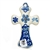 Polish Pottery 3" Cross. Hand made in Poland and artist initialed.