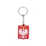 Emblem Of Poland Rubber Key Chain - Polska