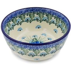 Polish Pottery 5" Ice Cream Bowl. Hand made in Poland. Pattern U4992 designed by Maria Starzyk.