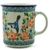 Polish Pottery 8 oz. Everyday Mug. Hand made in Poland. Pattern U2479 designed by Maria Starzyk.