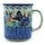 Polish Pottery 8 oz. Everyday Mug. Hand made in Poland. Pattern U4600 designed by Teresa Liana.