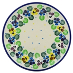 Polish Pottery 6" Bread & Butter Plate. Hand made in Poland and artist initialed.