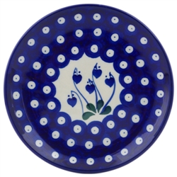 Polish Pottery 6" Bread & Butter Plate. Hand made in Poland and artist initialed.