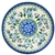 Polish Pottery 6" Bread & Butter Plate. Hand made in Poland and artist initialed.