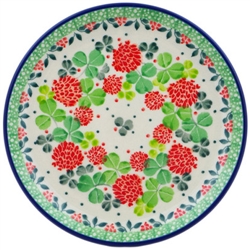 Polish Pottery 6" Bread & Butter Plate. Hand made in Poland and artist initialed.