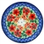 Polish Pottery 6" Bread & Butter Plate. Hand made in Poland. Pattern U4728 designed by Irena Maczka.