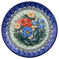 Polish Pottery 6" Bread & Butter Plate. Hand made in Poland. Pattern U3553 designed by Teresa Andrukiewicz.