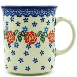 Polish Pottery 20 oz. Everyday Mug. Hand made in Poland and artist initialed.