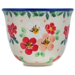 Polish Pottery 3 oz. Tumbler. Hand made in Poland. Pattern U5003 designed by Teresa Liana.