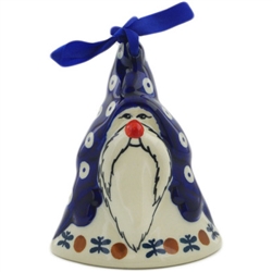 Polish Pottery 4" Bell Ornament. Hand made in Poland.