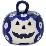 Polish Pottery 2" Pumpkin Ornament. Hand made in Poland.