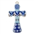 Polish Pottery 5" Cross. Hand made in Poland and artist initialed.