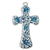 Polish Pottery 5" Cross. Hand made in Poland and artist initialed.