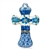 Polish Pottery 3" Cross. Hand made in Poland and artist initialed.