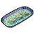 Polish Pottery 8" Serving Dish. Hand made in Poland. Pattern U4218 designed by Krystyna Dacyszyn.