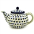 Polish Pottery 40 oz. Teapot. Hand made in Poland and artist initialed.