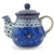 Polish Pottery 20 oz. Teapot. Hand made in Poland. Pattern U408 designed by Jacek Chyla.