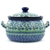 Polish Pottery 11" Soup Tureen. Hand made in Poland and artist initialed.