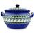 Polish Pottery 1.5 qt. Tureen. Hand made in Poland and artist initialed.