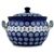 Polish Pottery 1.5 qt. Tureen. Hand made in Poland and artist initialed.