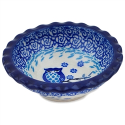 Polish Pottery 3.5" Tart Dish. Hand made in Poland. Pattern U5055 designed by Maria Starzyk.