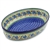 Polish Pottery 12" Oval Baker. Hand made in Poland. Pattern U1112 designed by Lucyna Lenkiewicz.