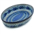 Polish Pottery 12" Oval Baker. Hand made in Poland. Pattern U488 designed by Anna Pasierbiewicz.