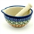 Polish Pottery 3" Mortar and Pestle. Hand made in Poland and artist initialed.