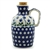 Polish Pottery 16 oz. Bottle w/cork. Hand made in Poland and artist initialed.