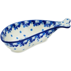 Polish Pottery 9" Fish Shaped Dish. Hand made in Poland and artist initialed.