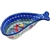 Polish Pottery 9" Fish Shaped Dish. Hand made in Poland. Pattern U5069 designed by Maria Starzyk.