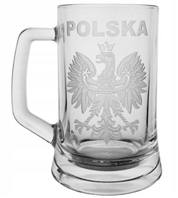 Polish Eagle Engraved Beer Mug Polska  660ml/22.3oz