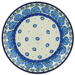 Polish Pottery 8" Dessert Plate. Hand made in Poland and artist initialed.