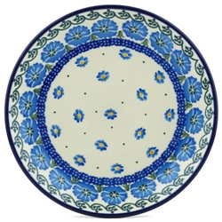 Polish Pottery 8" Dessert Plate. Hand made in Poland and artist initialed.