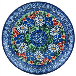 Polish Pottery 8" Dessert Plate. Hand made in Poland. Pattern U2190 designed by Maria Starzyk.