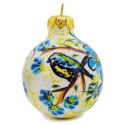 Polish Pottery 2.5" Christmas Ball Ornament. Hand made in Poland