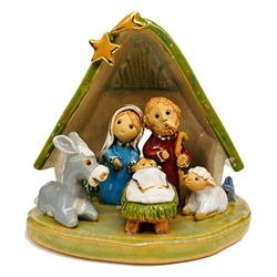 Artistic Ceramic Nativity 4"