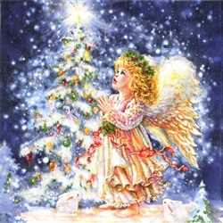 Polish Christmas Luncheon Napkins (package of 20)  Christmas Angel