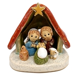 Artistic Ceramic Nativity 2" Tall