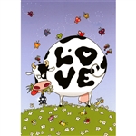 Note Card: Boleslawiec Style: L-O-V-E!