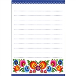 Magnetic Folk Mini Note Pad - Lowicz Flowers